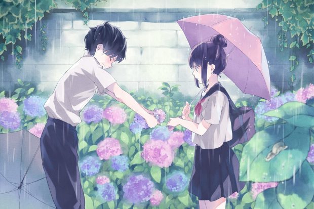 Cute Anime Couple Wallpaper High Resolution.