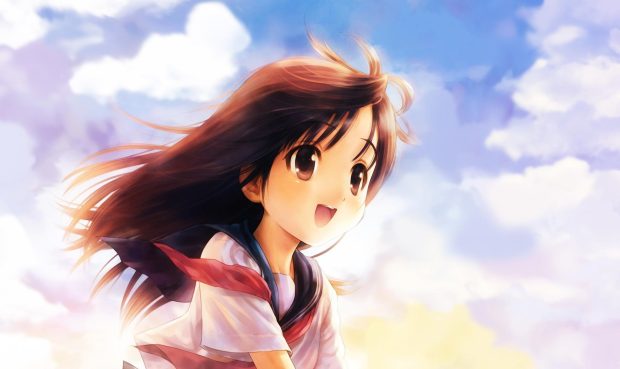 Cute Anime Girl HD Wallpaper Free download.