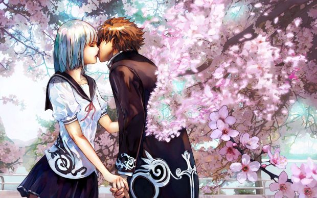 Cute Anime Wallpaper HD Couple Love.