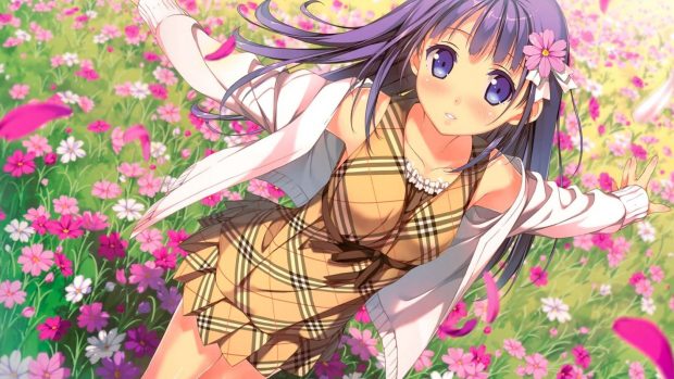 Cute Anime Wallpaper HD Flower.