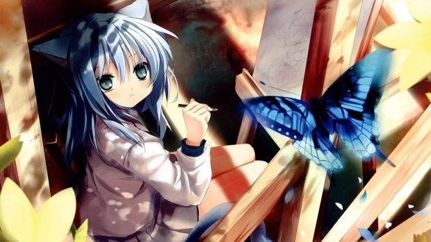 Cute Anime Wallpaper HD Free download.