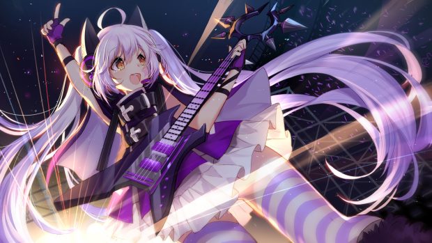 Cute Anime Wallpaper HD Idol Rock star.