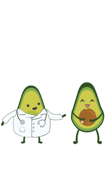 Cute Avocado 4K Wallpaper.