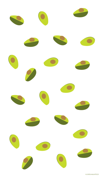 Cute Avocado Background.