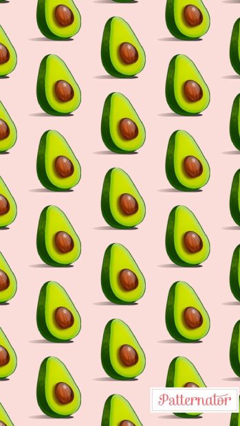 Cute Avocado Background for Mobile.