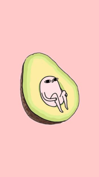 Cute Avocado Wallpaper HD.