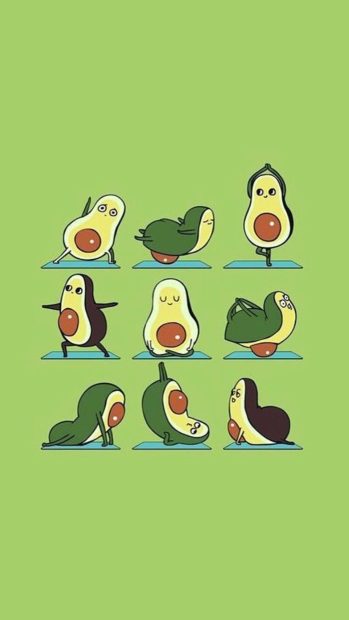 Cute Avocado Wallpaper for Android.