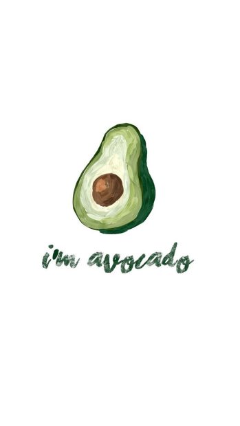 Cute Avocado Wallpaper for iPhone.