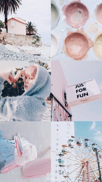 Cute BTS Aesthetic Background.