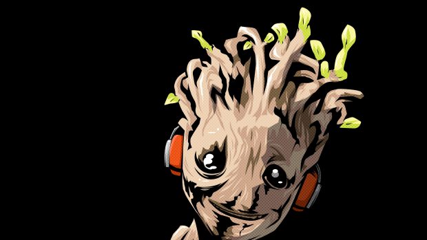 Cute Baby Groot Wallpaper HD.