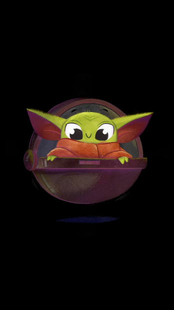 Cute Baby Yoda Phone Wallpaper HD.