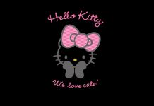 Cute Black Backgrounds Hello Kitty.