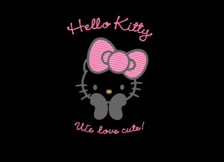 Cute Black Backgrounds Hello Kitty.