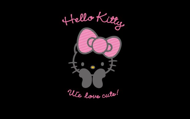 Cute Black Backgrounds Hello Kitty.
