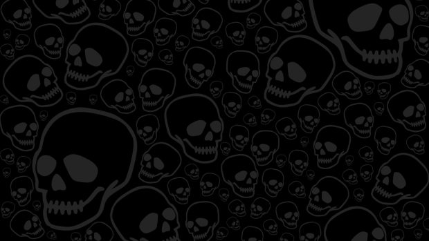 Cute Black Wallpaper HD Desktop Skull.