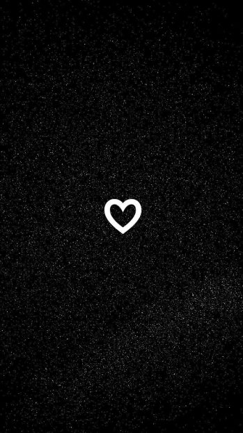 Cute Black Wallpaper HD Heart Icon.