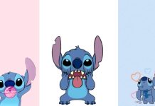 Cute Blue Backgrounds Stitch.