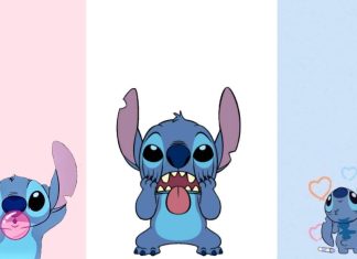 Cute Blue Backgrounds Stitch.