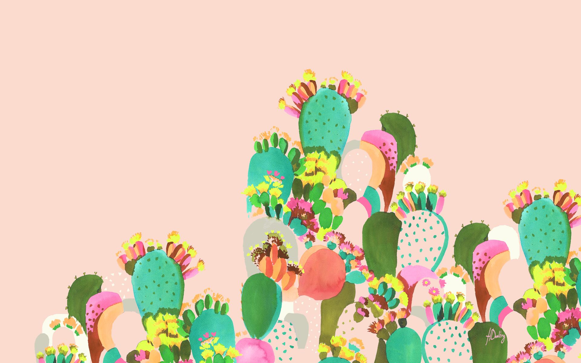 Cute Cactus Wallpapers Computer Free Download 