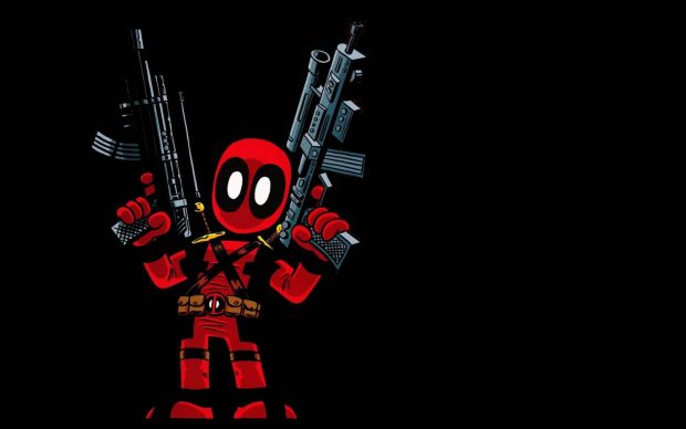 Cute Chibi Deadpool Background.