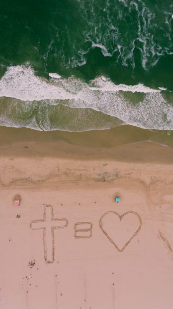 Cute Christian Background Beach.