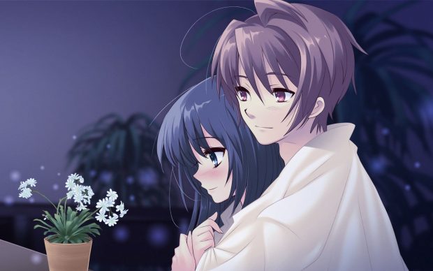 Cute Couple Wide Screen Wallpaper HD.