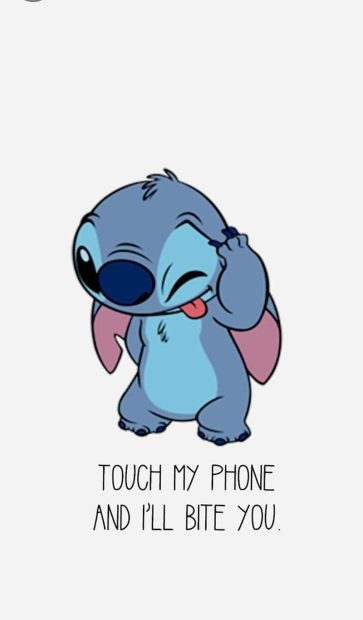 Cute Dont Touch My Phone Background Stitch.