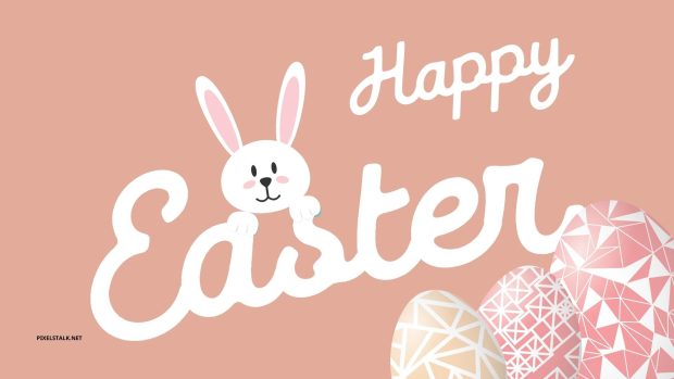 Cute Easter Wallpaper Aesthetic Pink Color.