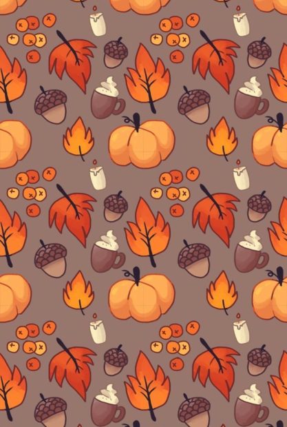 Cute Fall Pattern Wallpapers.
