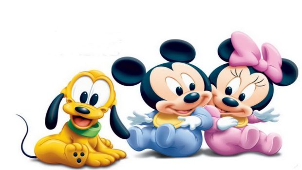 Cute Free Mickey Mouse Easter Background.