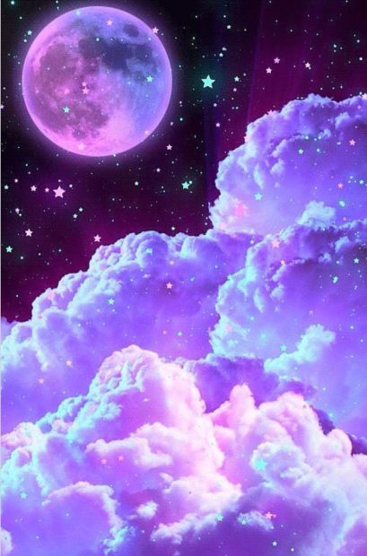 Cute Galaxy Background Moon.