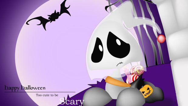 Cute Ghost HD Wallpaper Free download.