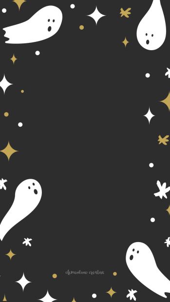 Cute Ghost Wallpaper for iPhone.