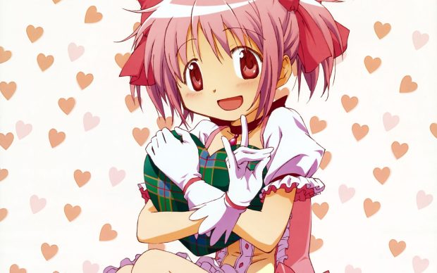 Cute Girl Madoka Magica Wallpaper HD.