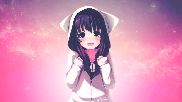 Cute HD Wallpaper Anime Girl.