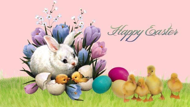 Cute Happy Easter Wallpaper HD.