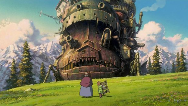 Cute Howls Moving Castle Background.