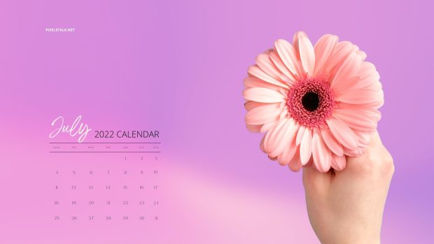 Cute July 2022 Calendar Background.