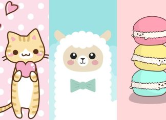 Cute Kawaii Wallpaper Pastel Color.