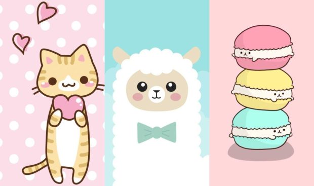 Cute Kawaii Wallpaper Pastel Color.