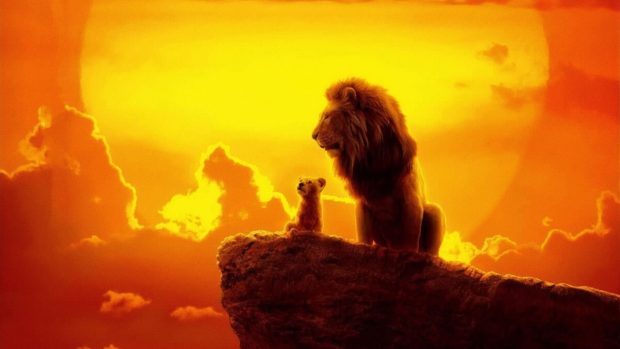 Cute Lion King Background.
