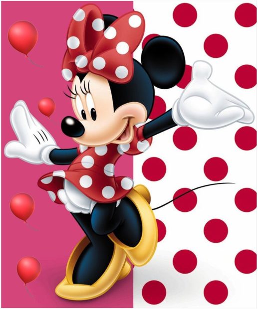 Cute Minnie Mouse Background.