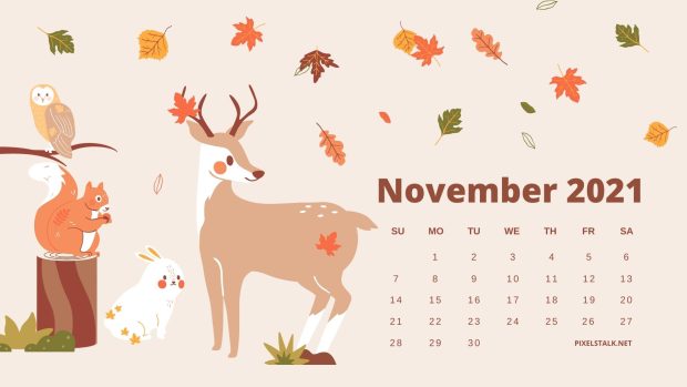 Cute November 2021 Background.