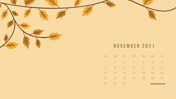 Cute November Desktop Wallpaper 2021.