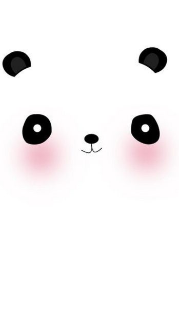 Cute Panda Wallpaper HD All White.