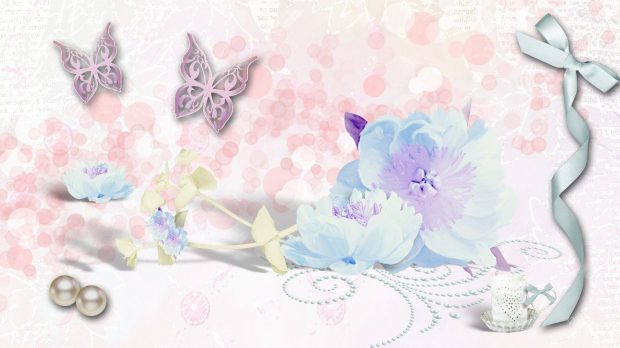 Cute Pastel Wallpaper Butterfly.