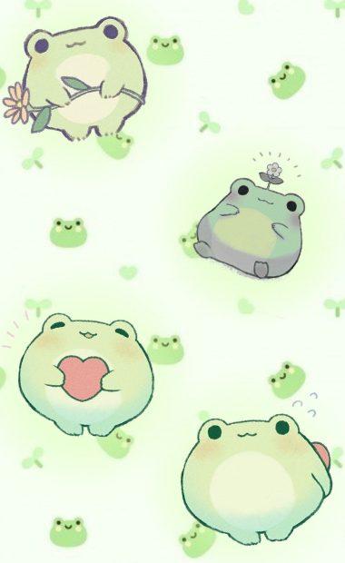 Cute Phone Frog Wallpaper HD.