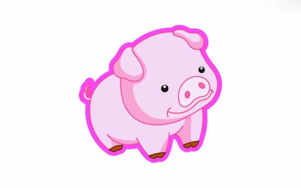 Cute Pig HD Wallpaper Free download.