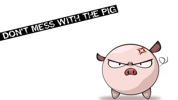 Cute Pig Wallpaper for PC.