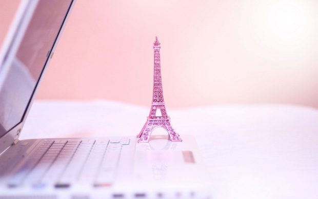 Cute Pink Backgrounds HD Free download Eiffel.